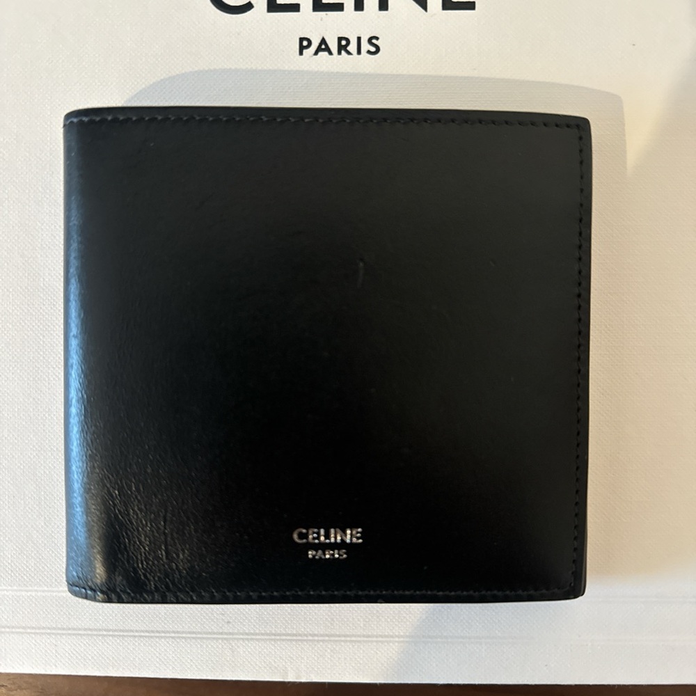 Celine Black Leather Card Holder